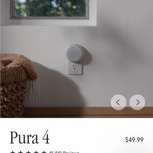 NIB pura4  home diffuser with light